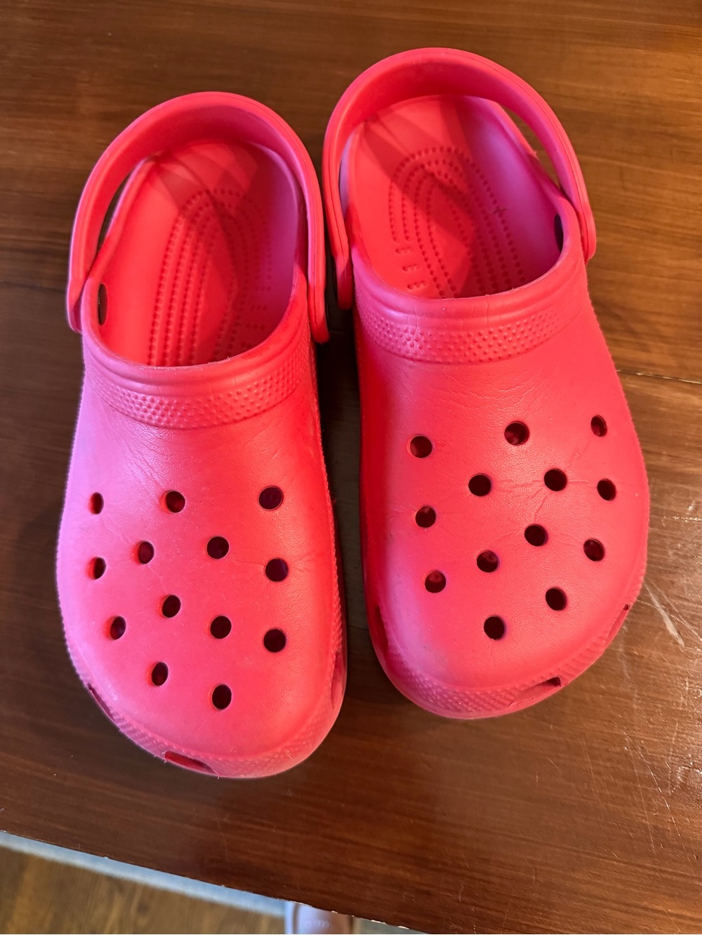 CROCS Kids red Classic Clog Sandals